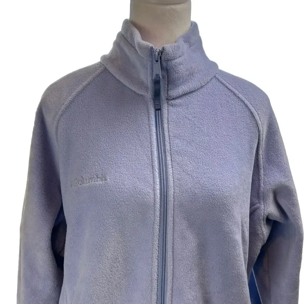 Columbia Fleece Jacket Full Zip Lavender Size Large